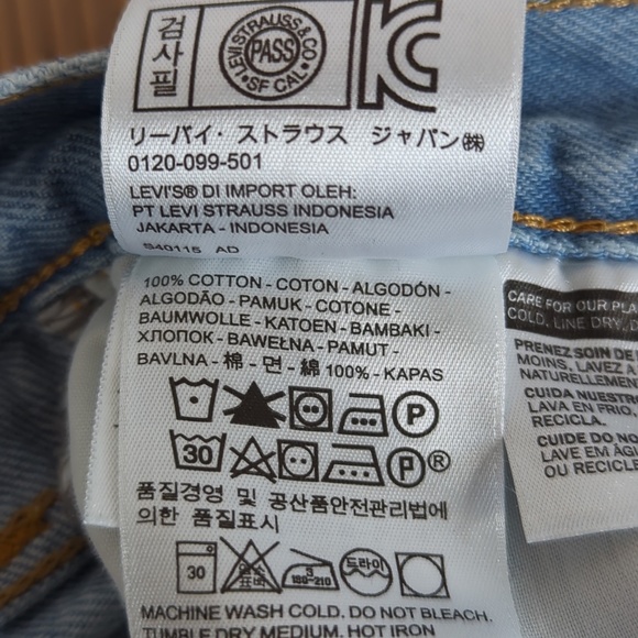 Levi’s Wedgie Icon Button Fly Distressed Jeans SZ 25 - Picture 14 of 15